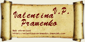 Valentina Pramenko vizit kartica